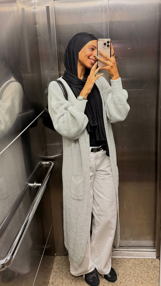 The knit cardigan - in Dusk