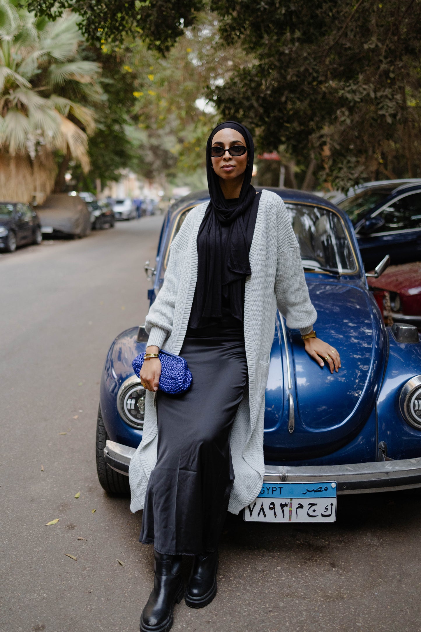 The knit cardigan - in Dusk