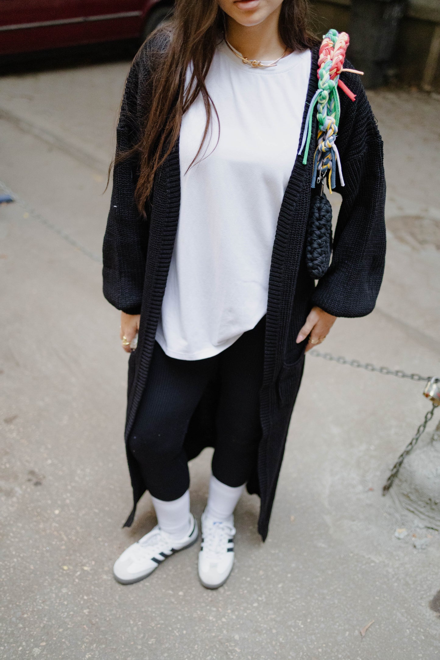 The knit cardigan - in Black